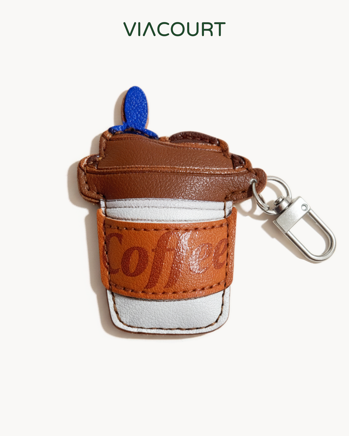 PU Leather Coffee Cup Bag Charm