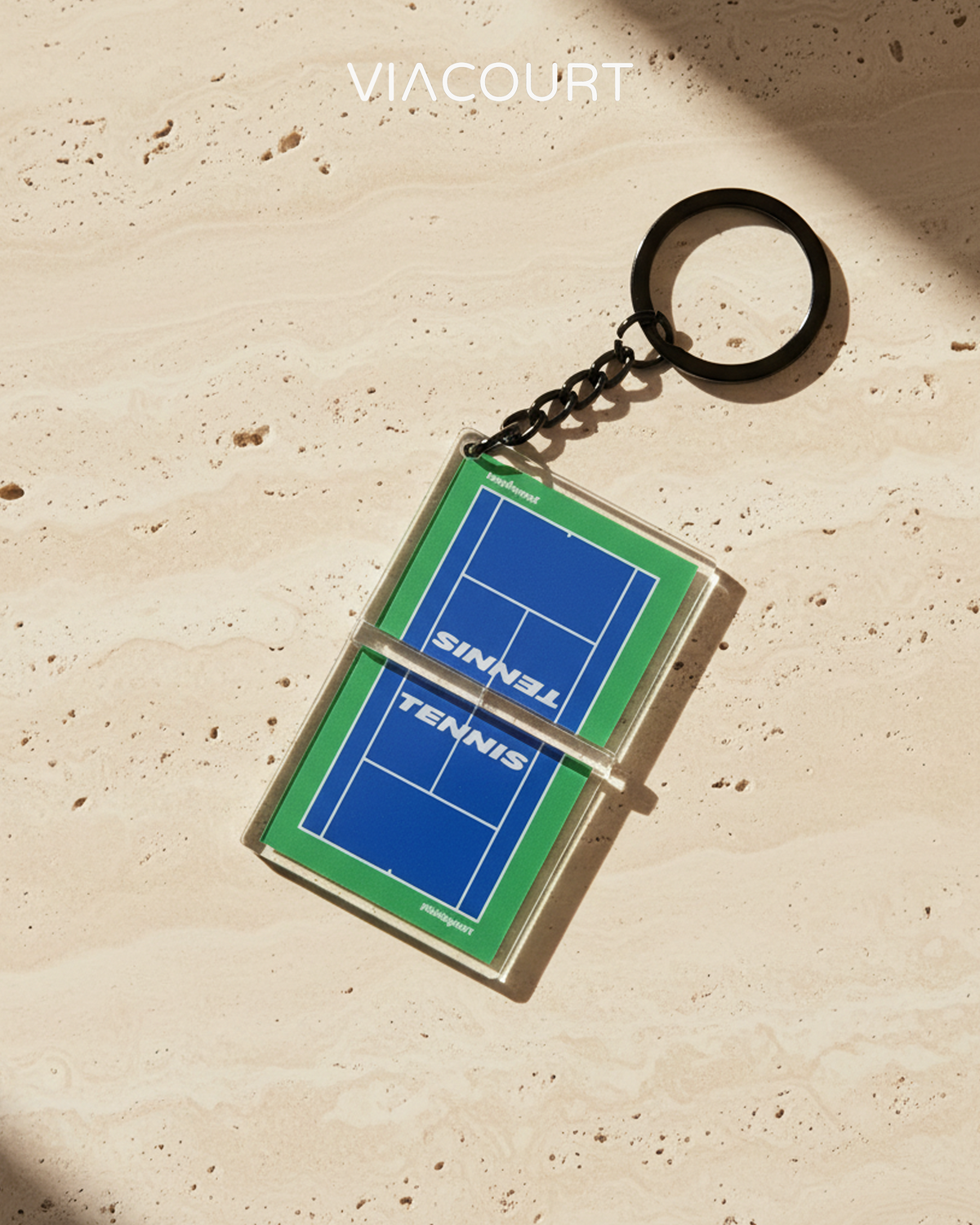 Mini Acrylic Tennis Court Bag Charm