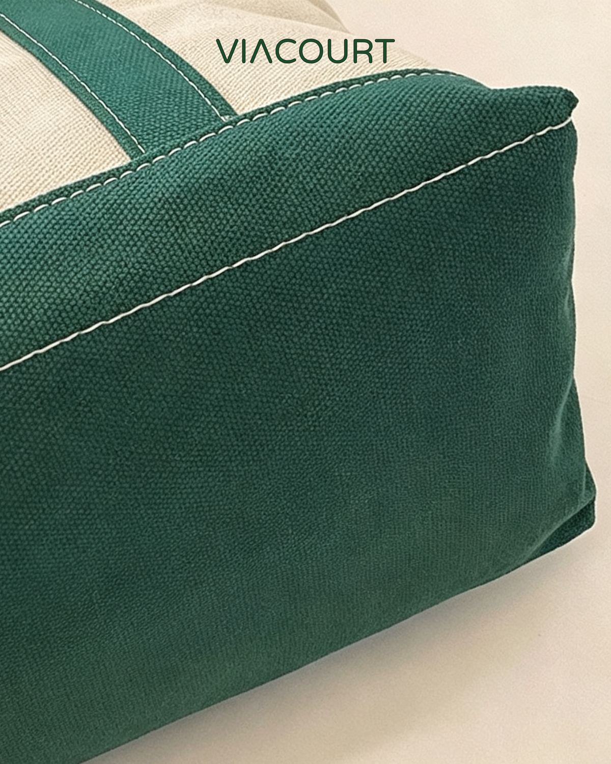 VIACOURT Embroidered Canvas Tote Bag