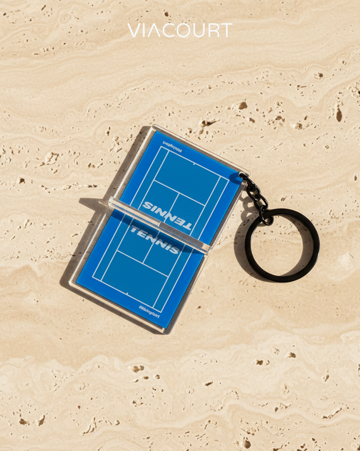 Mini Acrylic Tennis Court Bag Charm