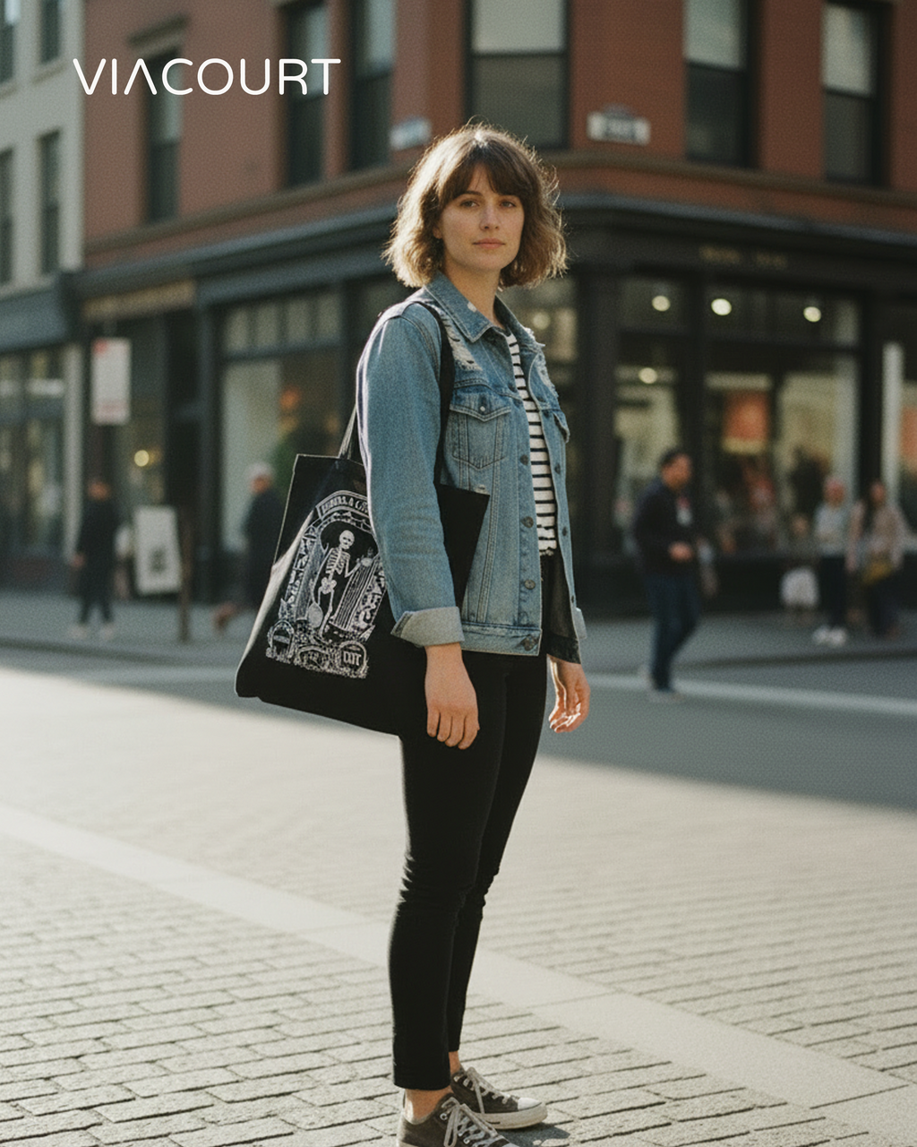 Tennis & Coffee Club Tote – Black