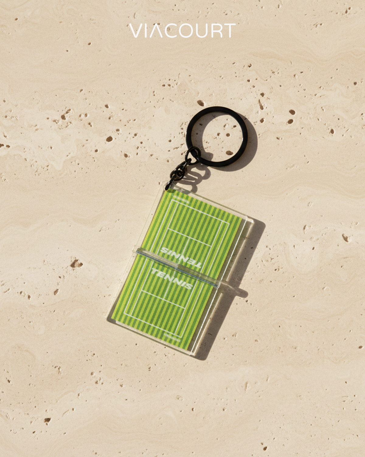 Mini Acrylic Tennis Court Bag Charm
